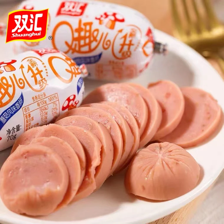 双汇Q趣肠70g香辣孜然蘑菇味即食休闲零食香肠泡面搭档火腿肠烤肠