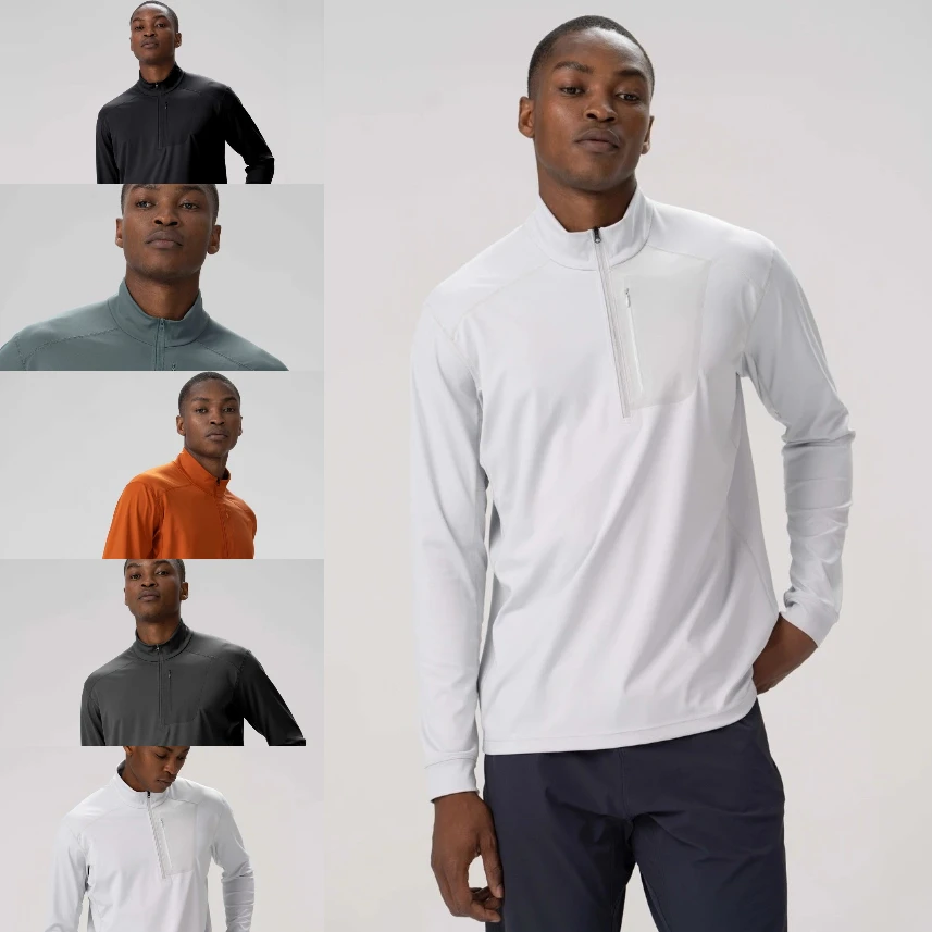 巨好穿！意大利LEAVO JOHNSON山系户外高弹透气运动长袖半拉链衫