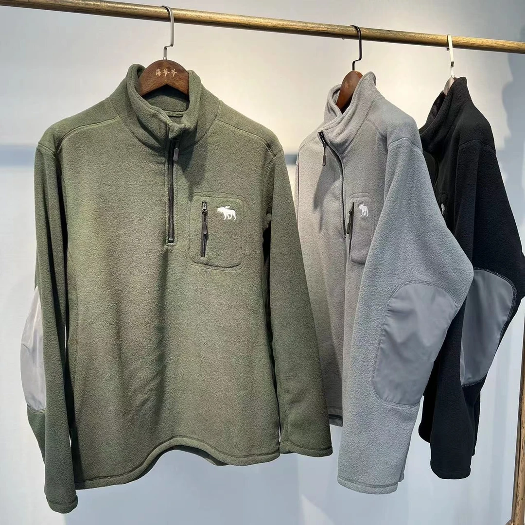 双面摇粒绒！小鹿刺绣！半拉链秋冬保暖休闲长袖卫衣 Y3R1457