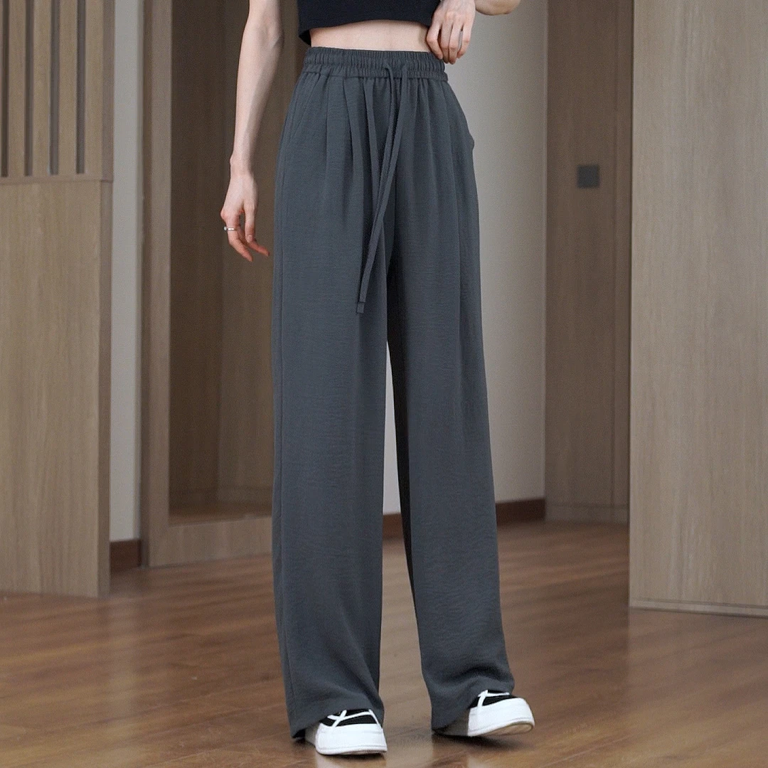 阔腿裤女夏季新款宽松显瘦薄款垂感拖地防晒慵懒风凉凉裤休闲裤