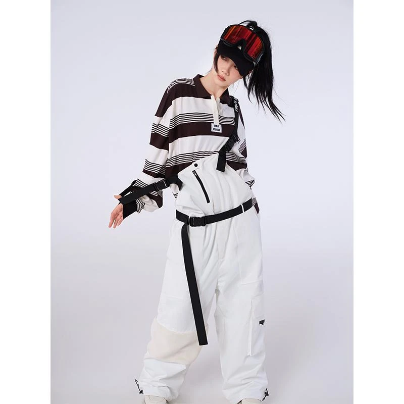 Ren刃川2024新款9折连体滑雪服背带裤单双板男女款防水耐磨滑雪裤