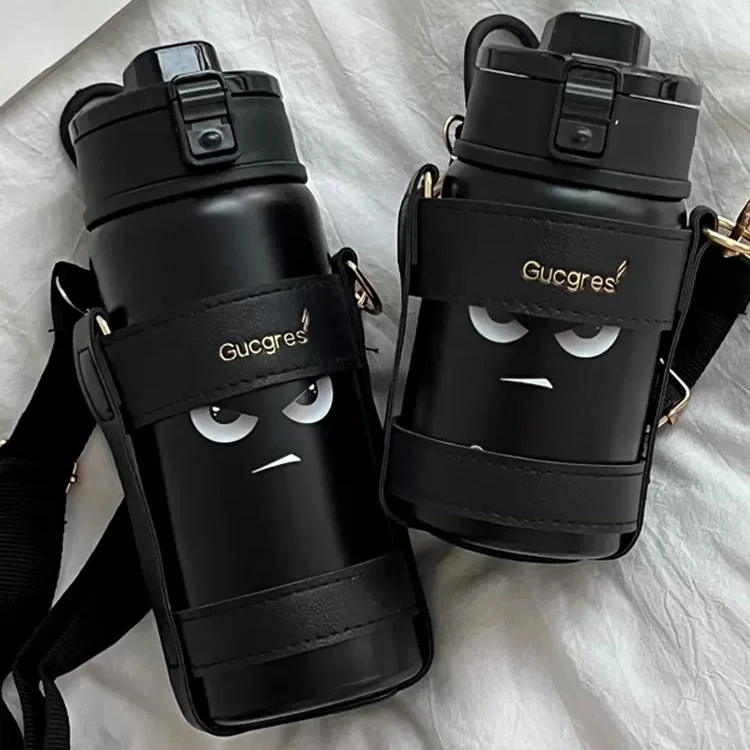 Gucgres小众保温杯男款泡茶杯带茶漏保冷学生咖啡杯茶水分离水杯