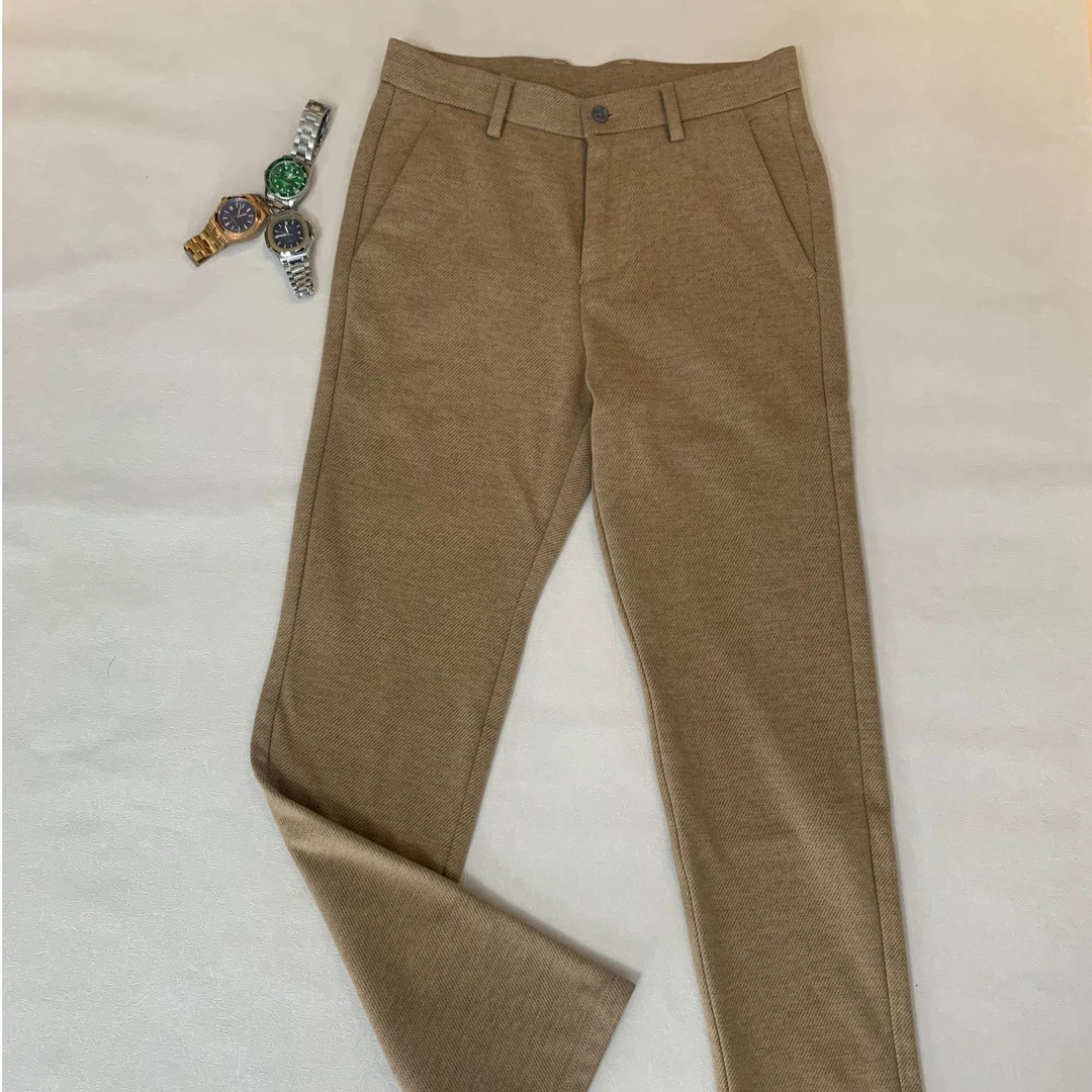 SJ冬款男士（SP羊毛裤直筒微锥版休闲裤）2207休闲时尚保暖加厚纯色