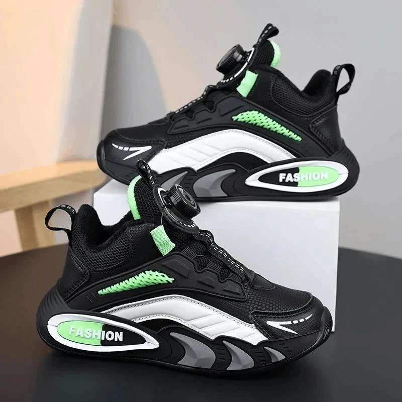 李宁精选童鞋适用男童运动鞋春季2025透气网面旋转扣儿童跑步鞋女