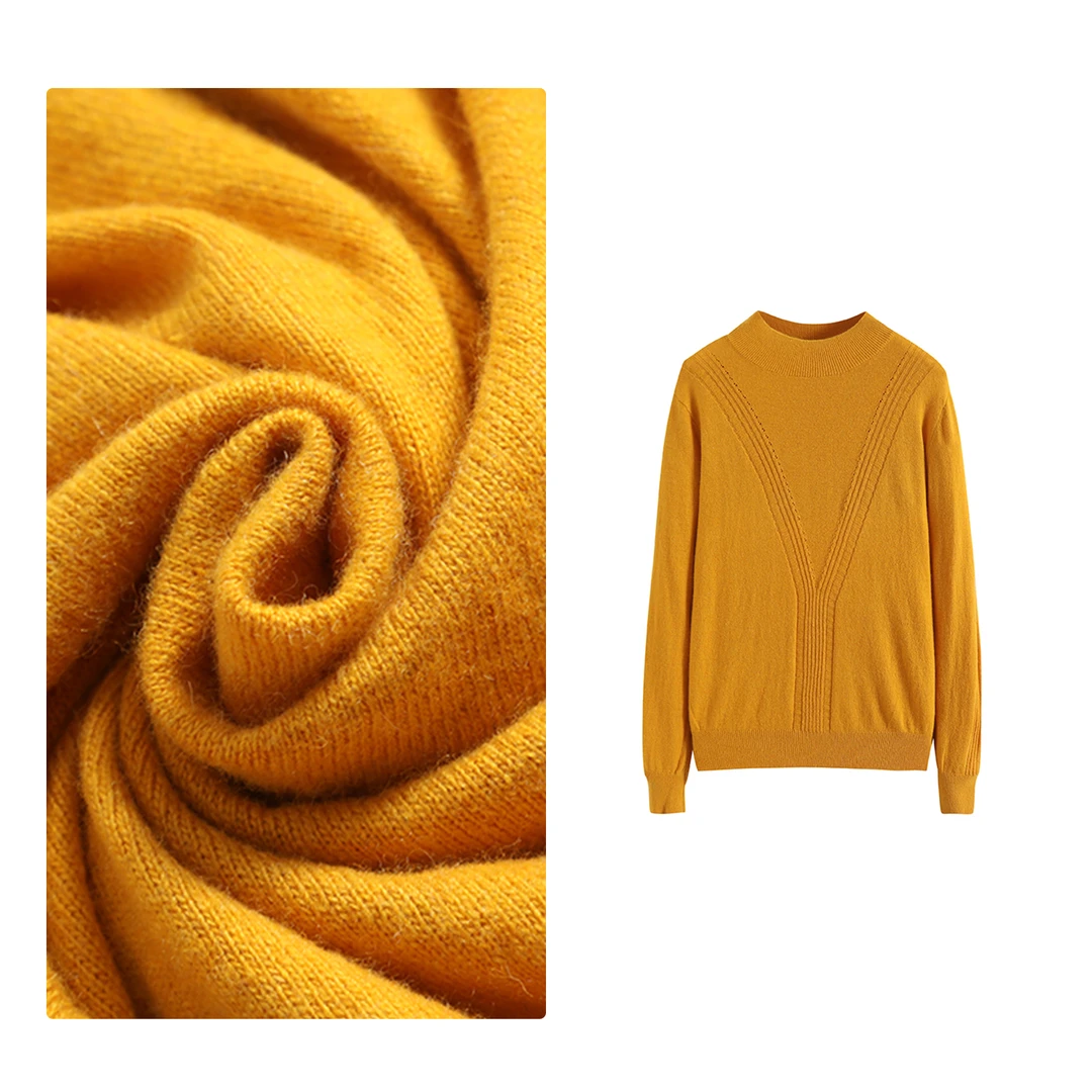 现货！门店17&9！鼎级面料~含绵羊毛山羊绒亲肤针织衫女H00252