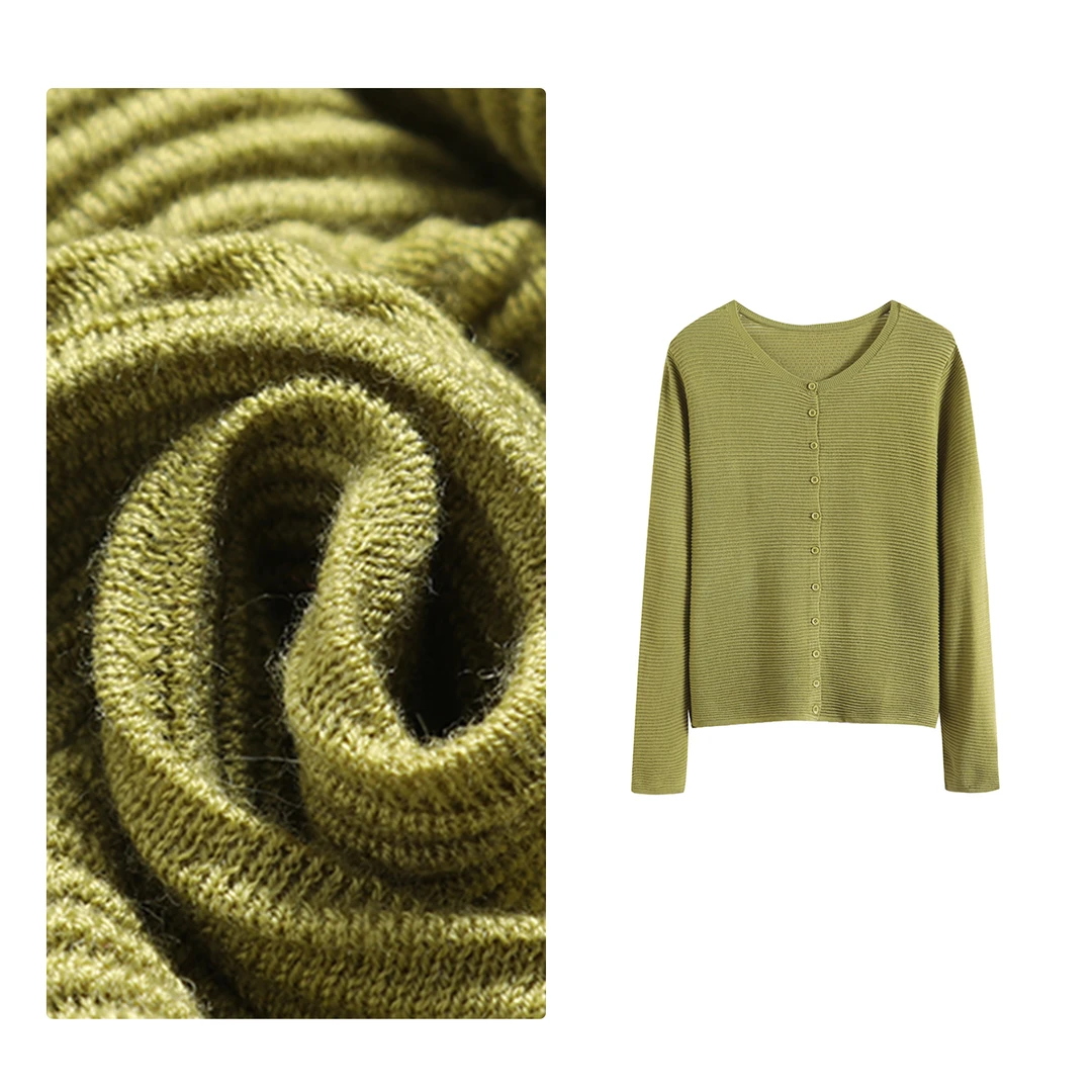 现货！门店27&9！气质款~绵羊毛舒适百搭针织开衫上衣女 H00361