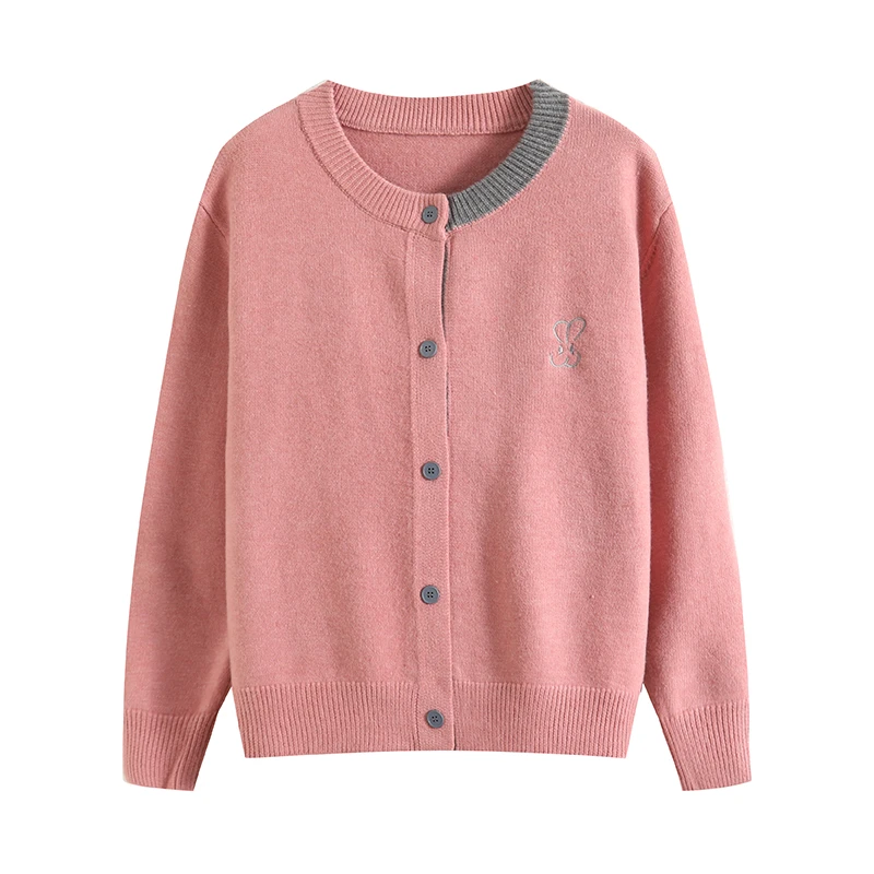 现货！门店27&9！宝藏私服预留~时尚气质撞色圆领针织开衫H00439