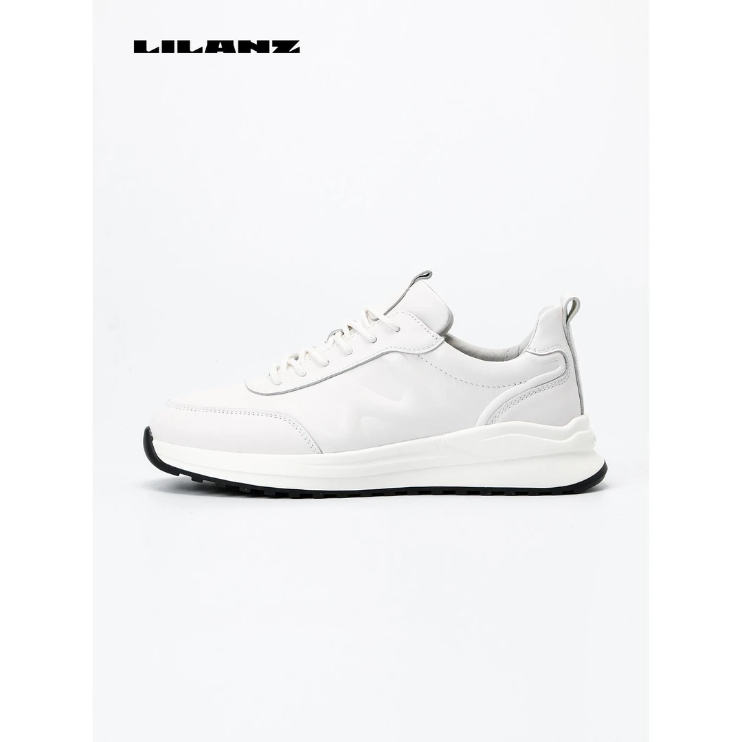 Lilanz/利郎轻运动鞋 (23DXL308)男士白色舒适百搭时尚透气厚底