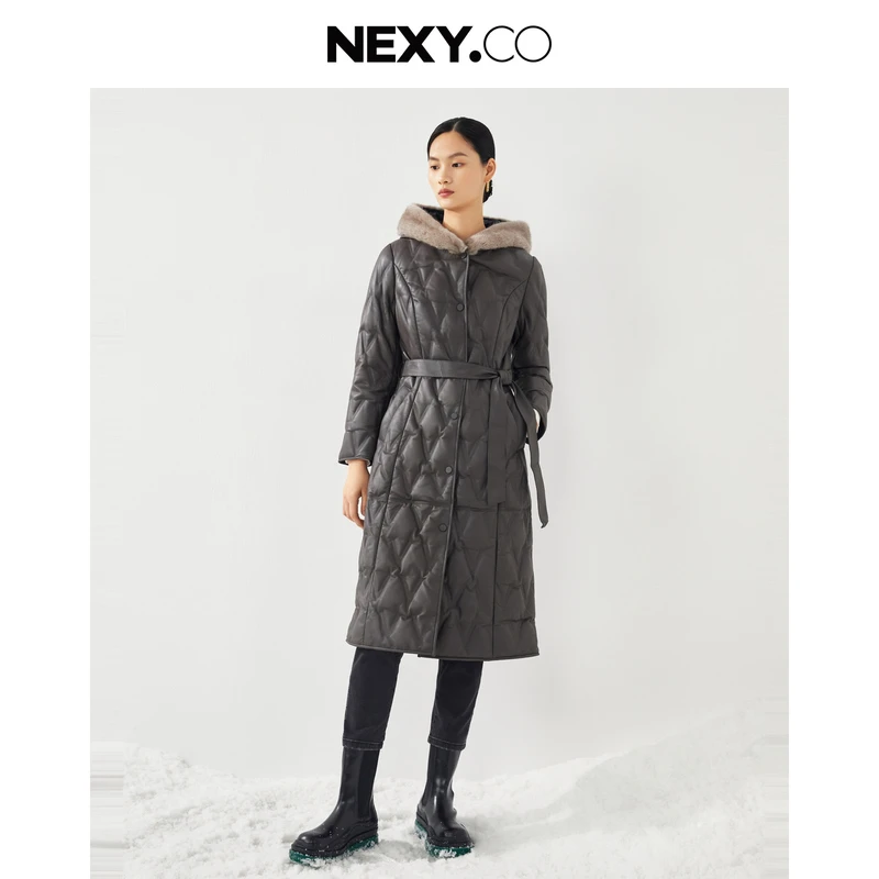 【好羽绒】NEXY.CO/奈蔻皮|羽绒服外套|中长款|保暖|冬季|XP00198X1