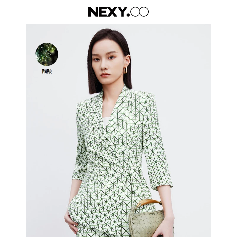 NEXY.CO/奈蔻上衣女士春季简约时尚气质高级感女装外套XA01686H5