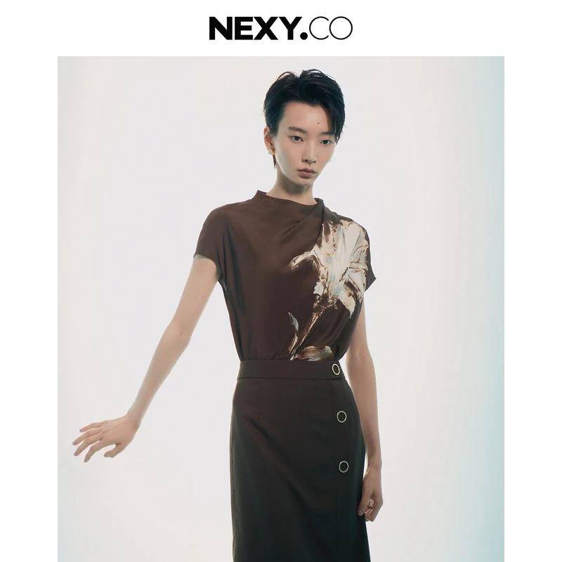 【木兰系列】NEXY.CO/奈蔻桑蚕丝上衣|国色春香|重要场合|XD02122C7