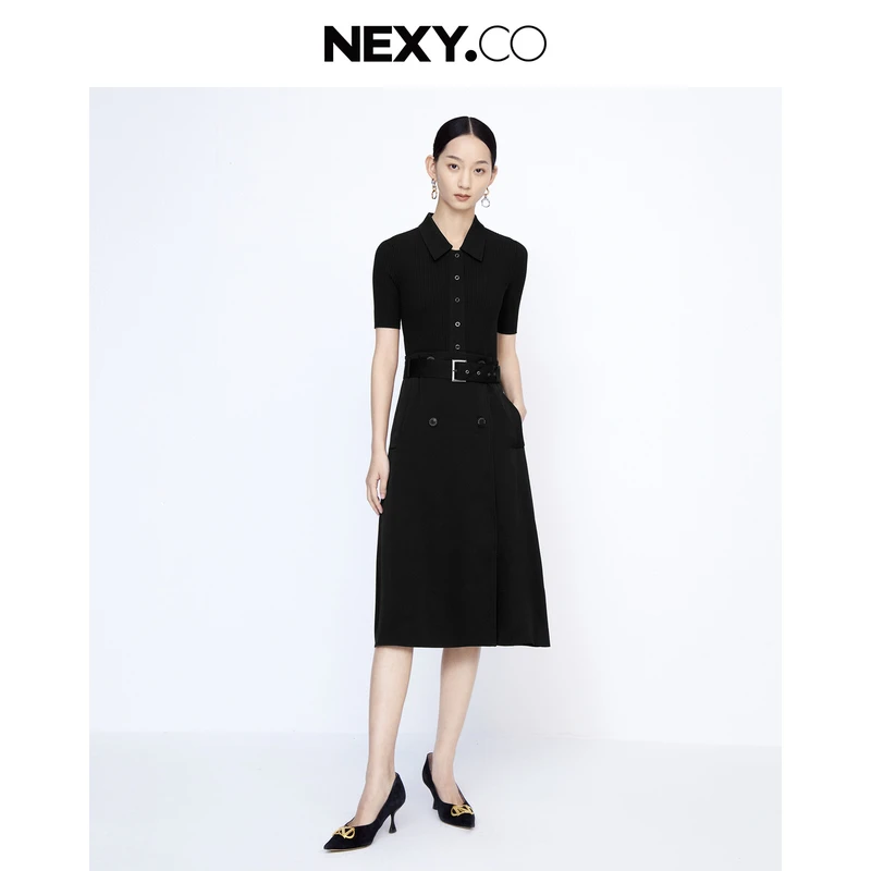 NEXY.CO/奈蔻连衣裙|薄荷曼波|出游穿搭|重要场合|黑色|XF05130W0