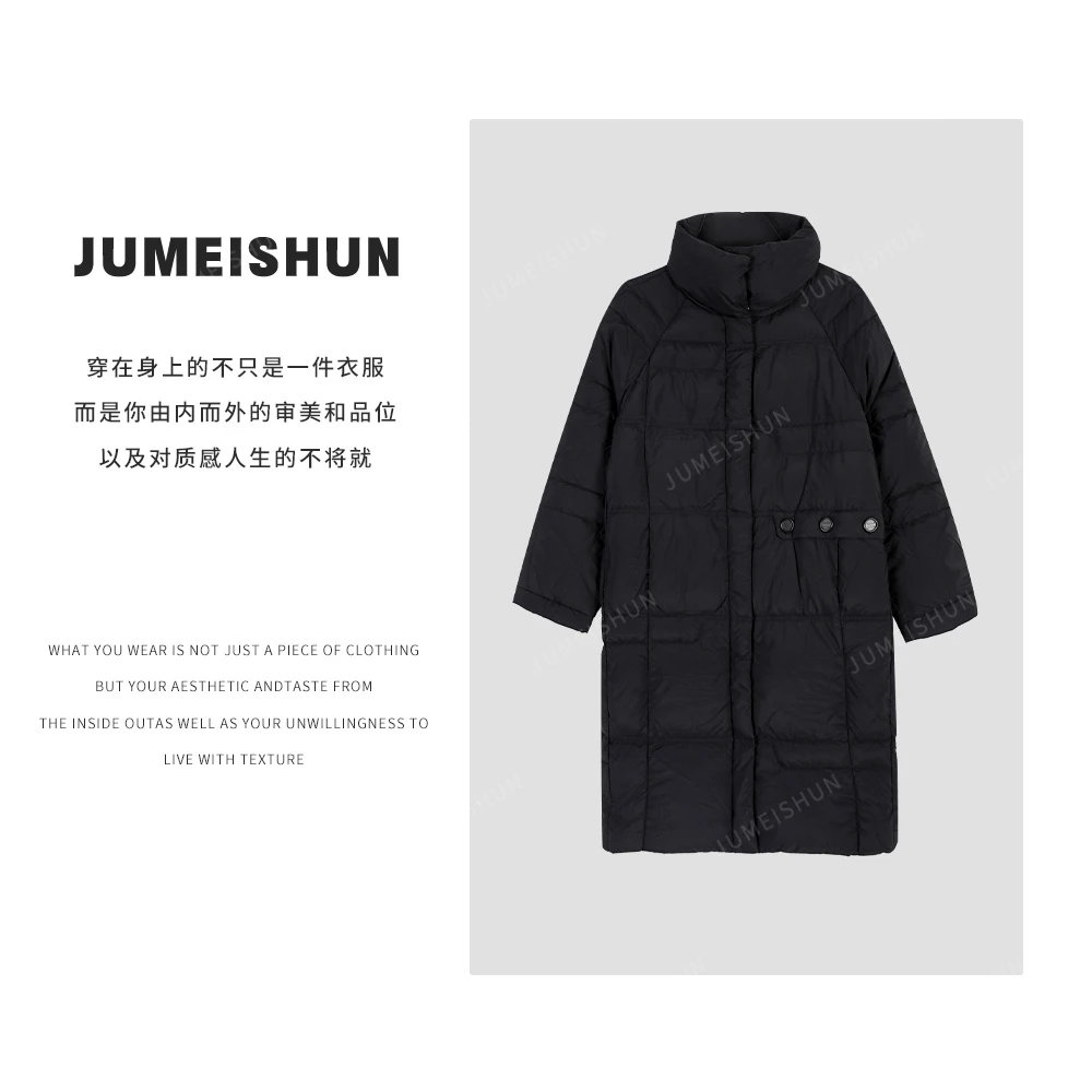 【聚美顺轻奢定制】冬季新款简约百搭立领白鸭绒羽绒服6899