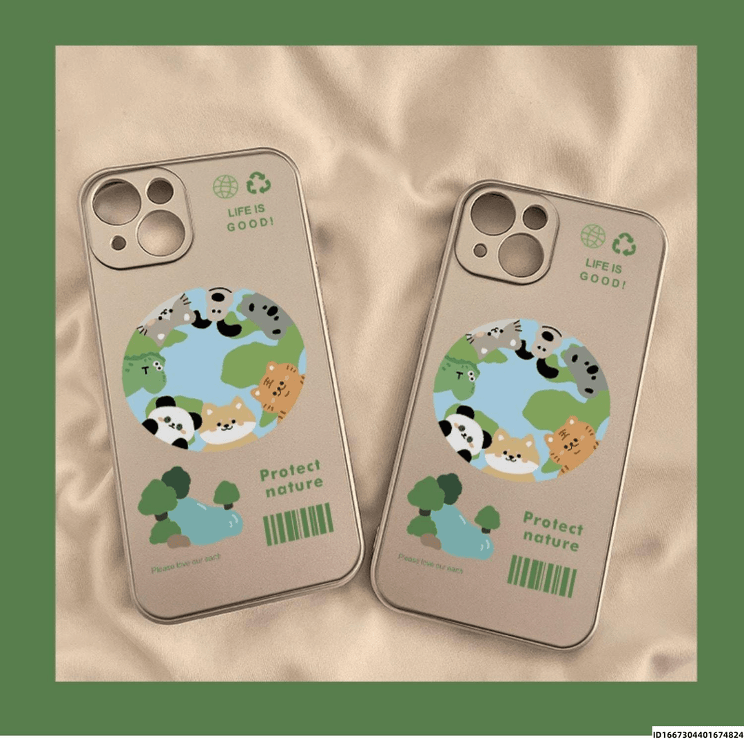 环保动物苹果14_13_12_11pro手机壳iPhone8_7_6plus电镀xrxs软max