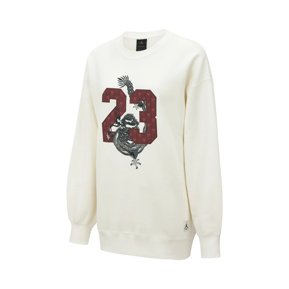 NIKE耐克2024女子AS W J CNY FLC CREW GCEL针织套头衫FZ6450-133