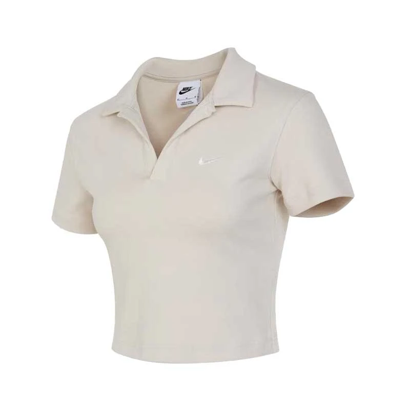 nike耐克女子 NSW ESSNTL SS POLO CRP短袖翻领T恤DV7885-104