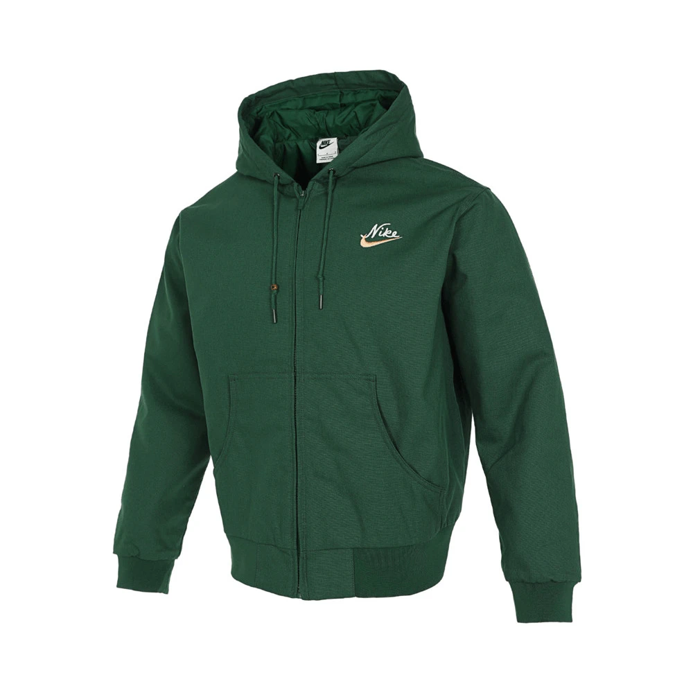 Nike耐克2023男子字母印花连帽休闲夹克梭织外套绿色FV8454-341