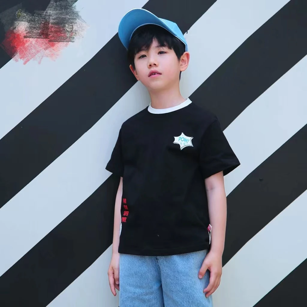 男中大童短袖印花圆领T恤SA7115