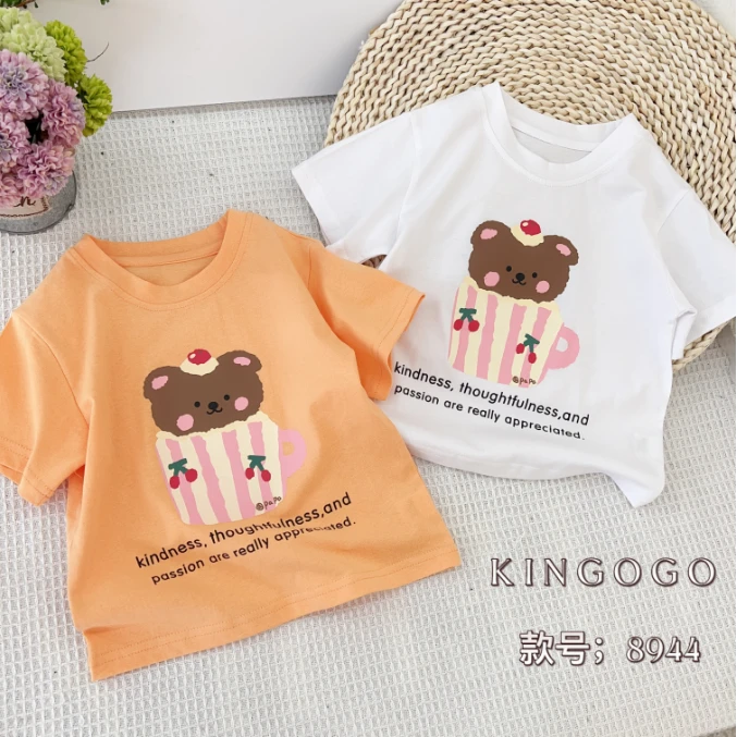 KINGOGO/金果果儿童冰淇淋熊短T8944