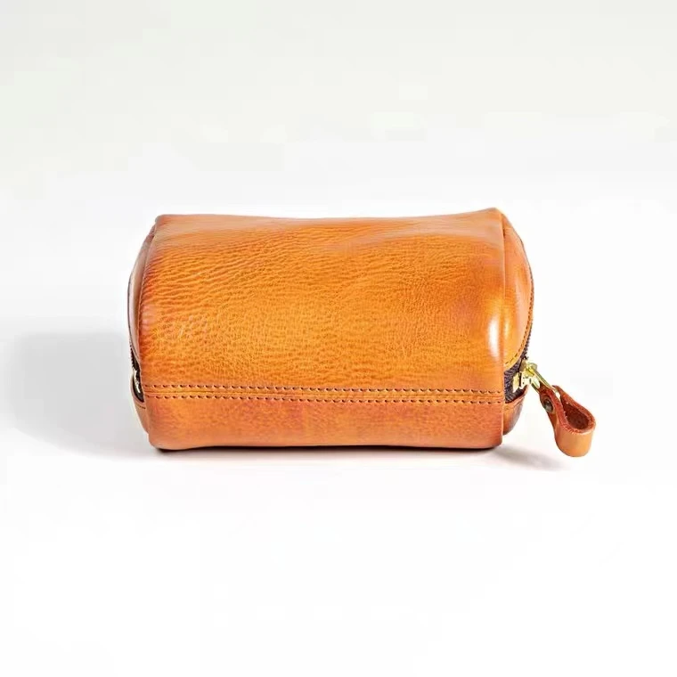 【西部印像】（阿美咔叽）手工皮具意大利头层牛皮手拿化妆包-220825