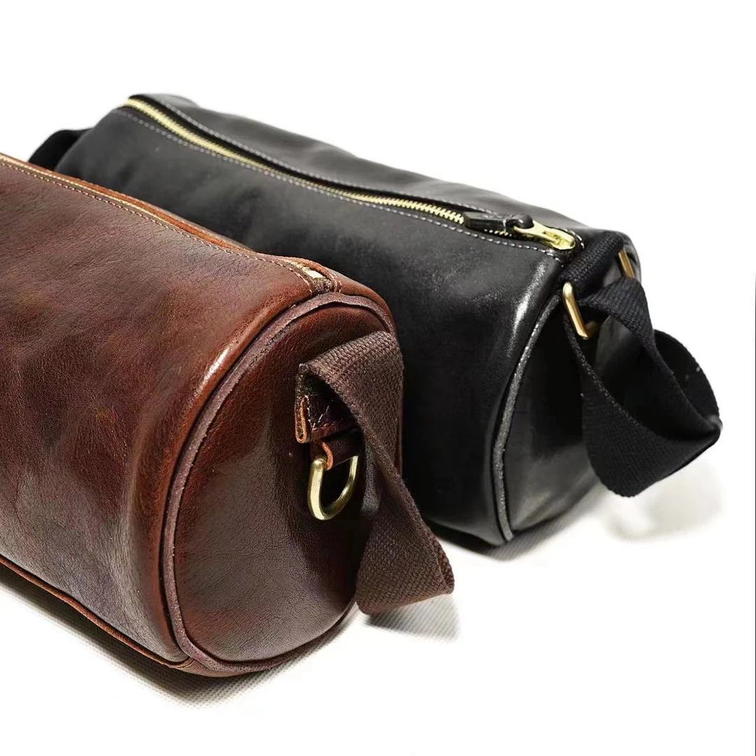 西部印像（阿美咔叽）头层牛皮-单肩斜挎包-枕头包-240125