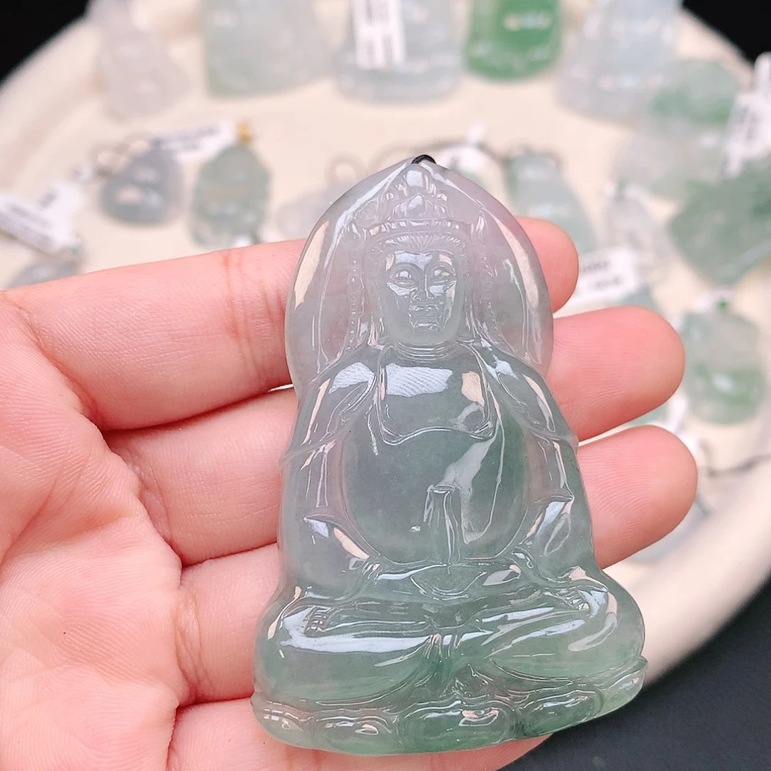 翡翠颈饰未镶嵌观音