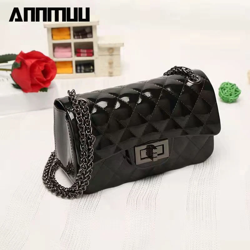 【Muusu】迷你小包 新款菱格链条果冻包