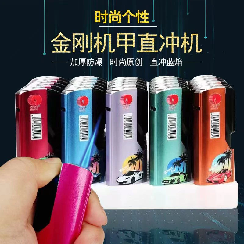 机甲金刚个性打火机恒图608金属防风打火机最耐用的打火机可加气