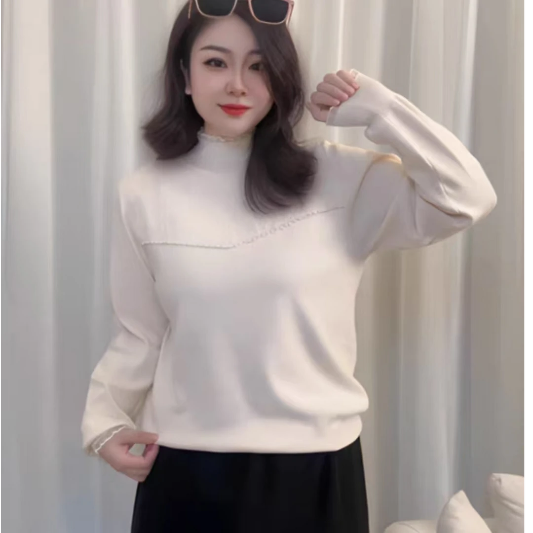 时尚钉珠高领毛衣321