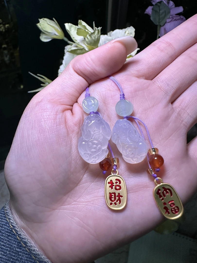 天然玉石玉髓貔貅挂件
