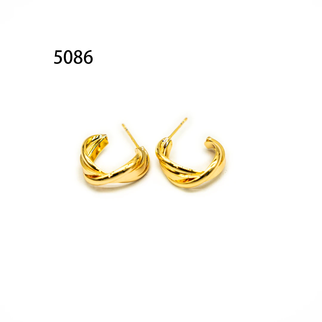 铜合金耳饰 设计师气质耳环小众设计高级感耳钉耳饰～5086