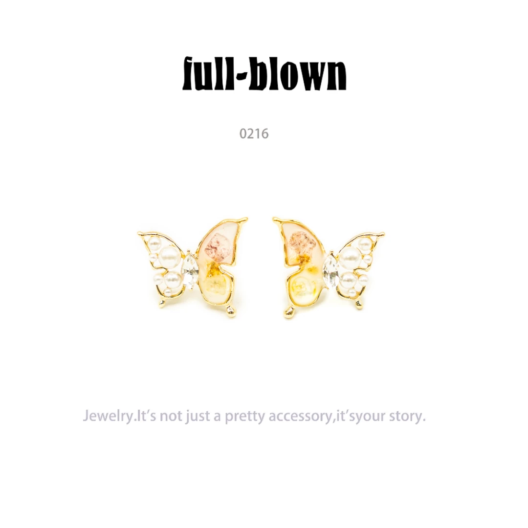 铜合金耳饰 FB简约个性气质耳环小众设计高级感耳钉耳饰～0216