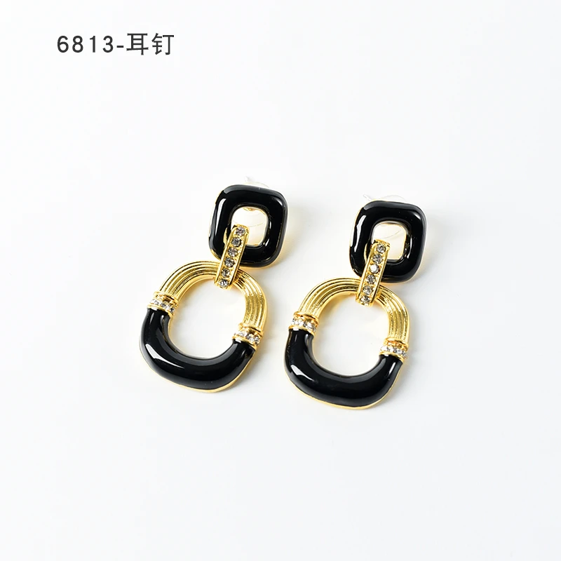铜合金耳饰 个性气质耳环小众设计高级感耳钉耳饰～6813