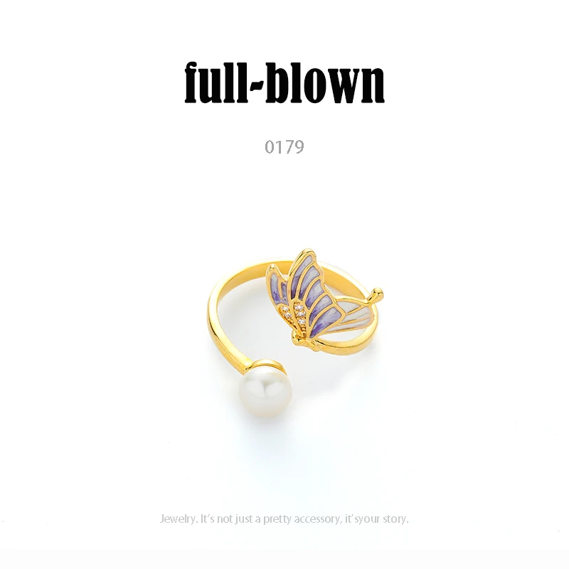 铜合金戒指 FB气质轻奢原创设计款戒指～0179