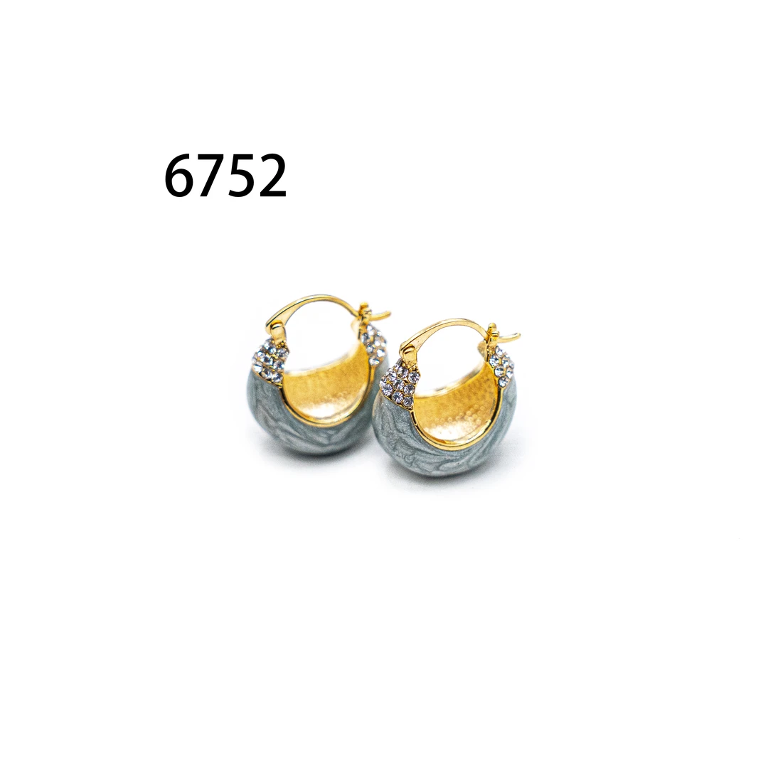 铜合金耳饰 时尚气质轻奢耳环新款小众设计高级感耳饰～6752