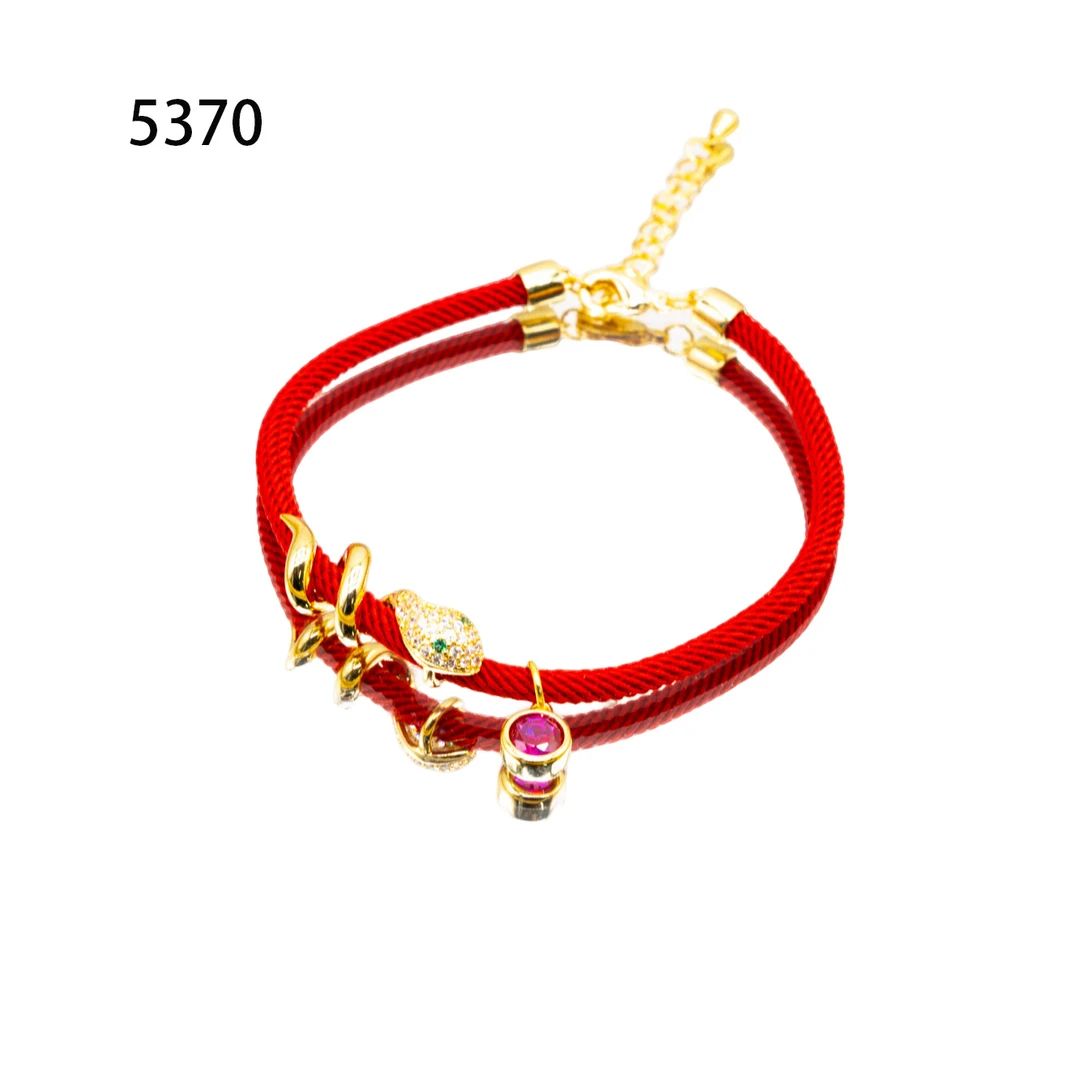 铜合金手链 轻奢红绳本命年设计师手链~5370