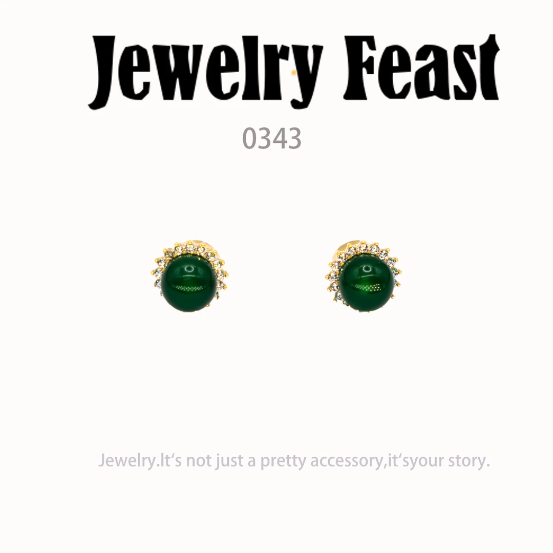 铜合金耳饰 气质耳环小众设计高级感耳钉耳饰~0343