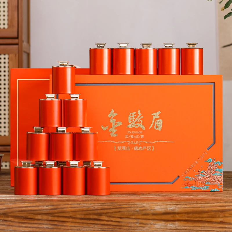 金骏眉红茶 新茶武夷桐木关茶叶花果香蜜香型18小罐礼盒装送礼