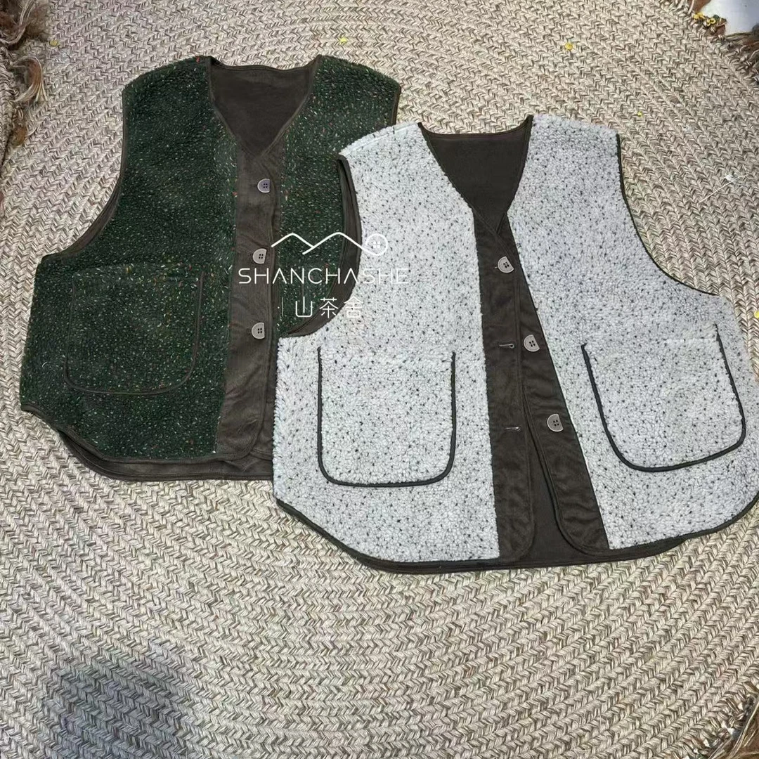 GU JIFEN｜文艺彩色系｜复古文艺肌理感宽松背心马甲 H6501X55759