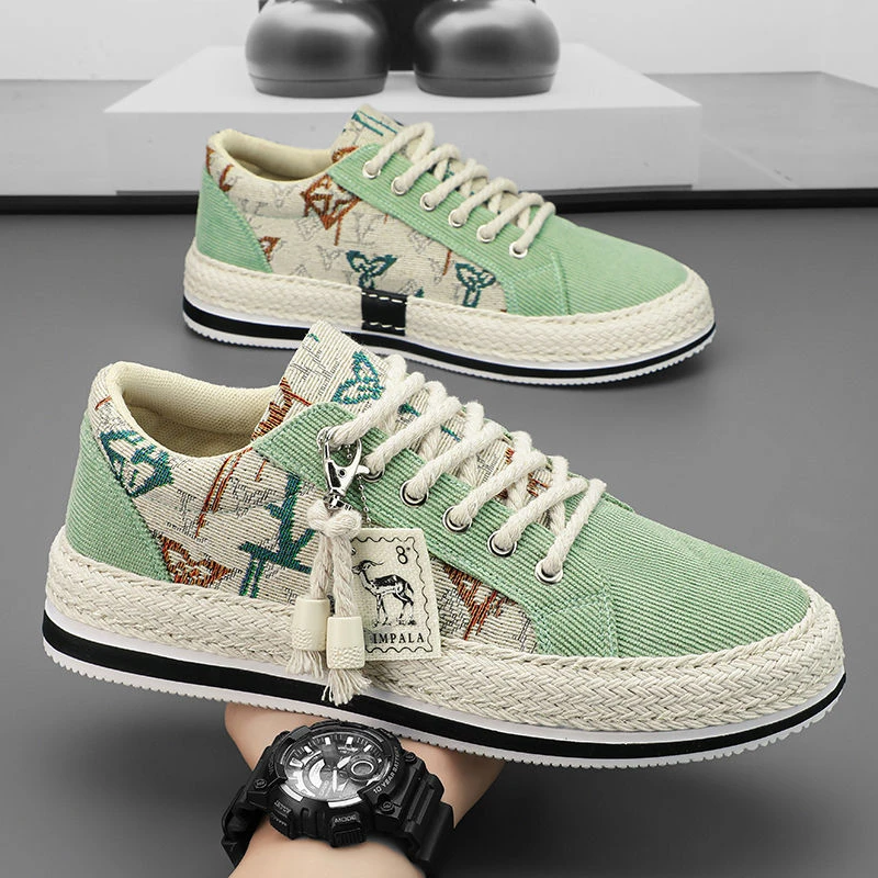 帆布男鞋百搭运动休闲平板鞋秋冬季老北京布鞋男款上班工作