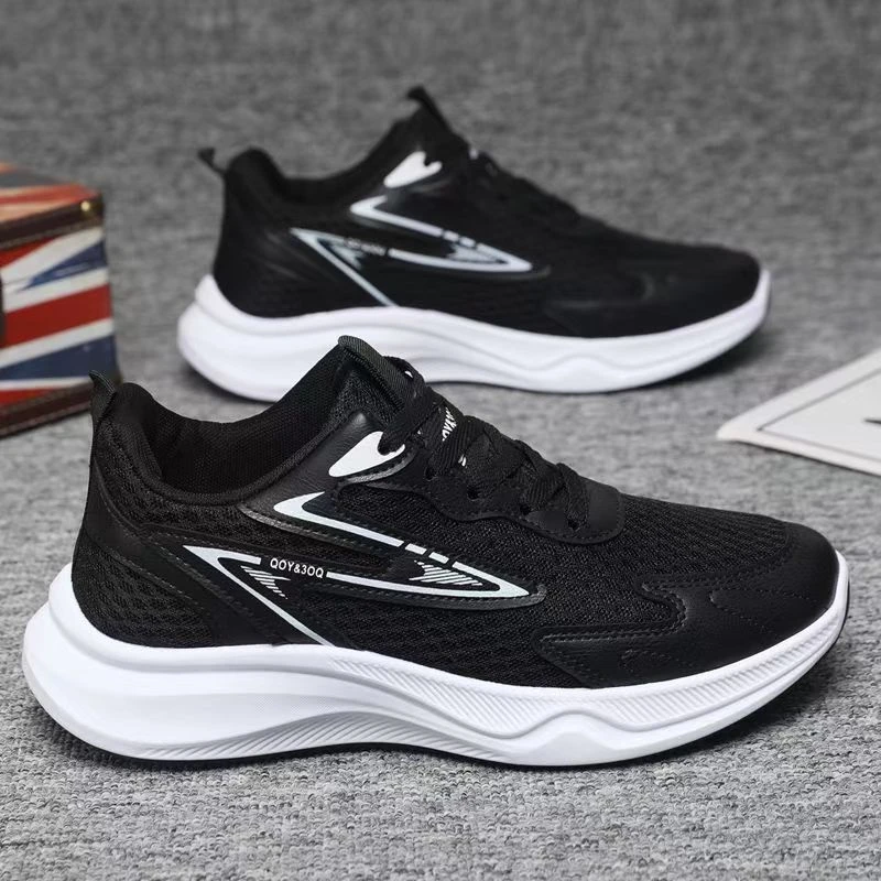 新款男鞋网面透气运动鞋男士百搭时尚舒适休闲鞋潮鞋跑步鞋子男