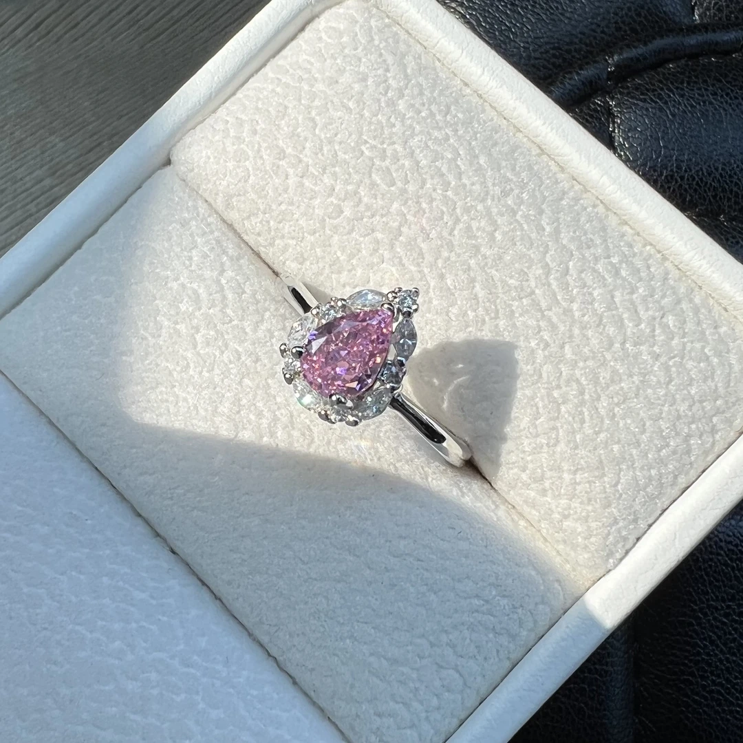 嘉禾戒指1ct 【一眼沦陷-优雅永不过时】梦幻粉戒指LB210