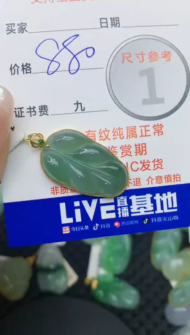 【闪购商品】翡翠颈饰18K金镶嵌111111111