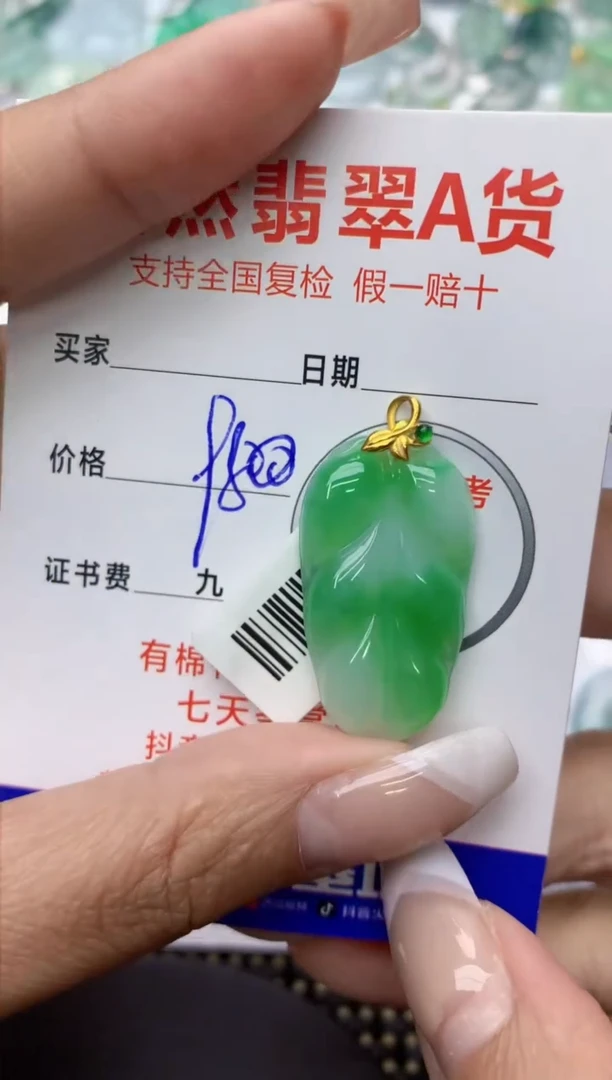 【闪购商品】翡翠颈饰18K金镶嵌11111111