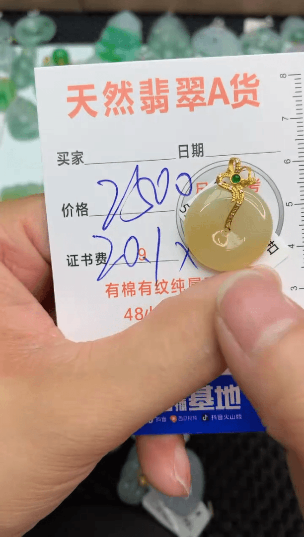 【闪购商品】翡翠颈饰18K金镶嵌1111111111