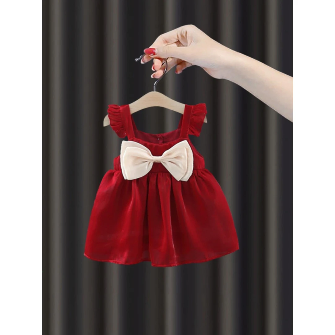 女宝宝夏季连衣裙婴儿裙子女童甜美洋气公主裙无袖背心裙周岁礼服