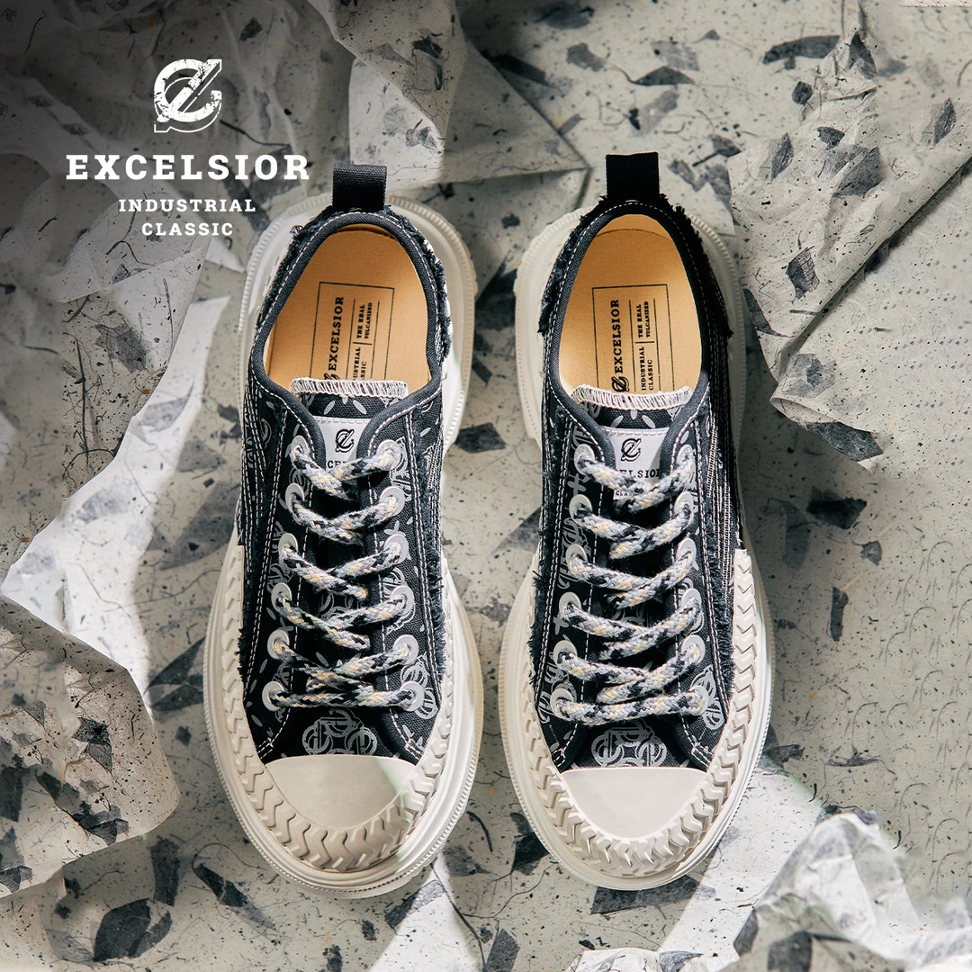 【主播专属】Excelsior饼干鞋高能感夏季女厚底增高帆布鞋