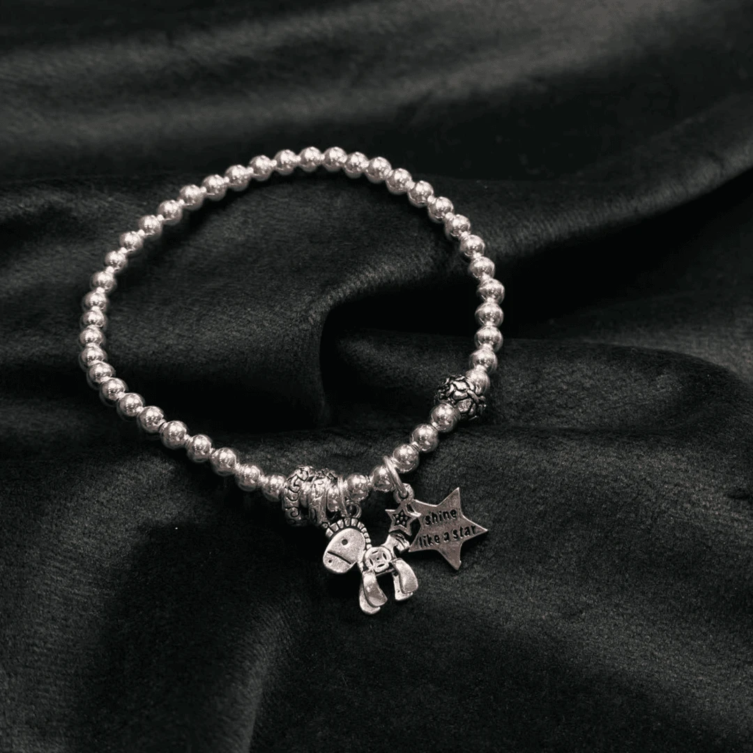 925银手链 马上有钱星星手链 手围约16CM