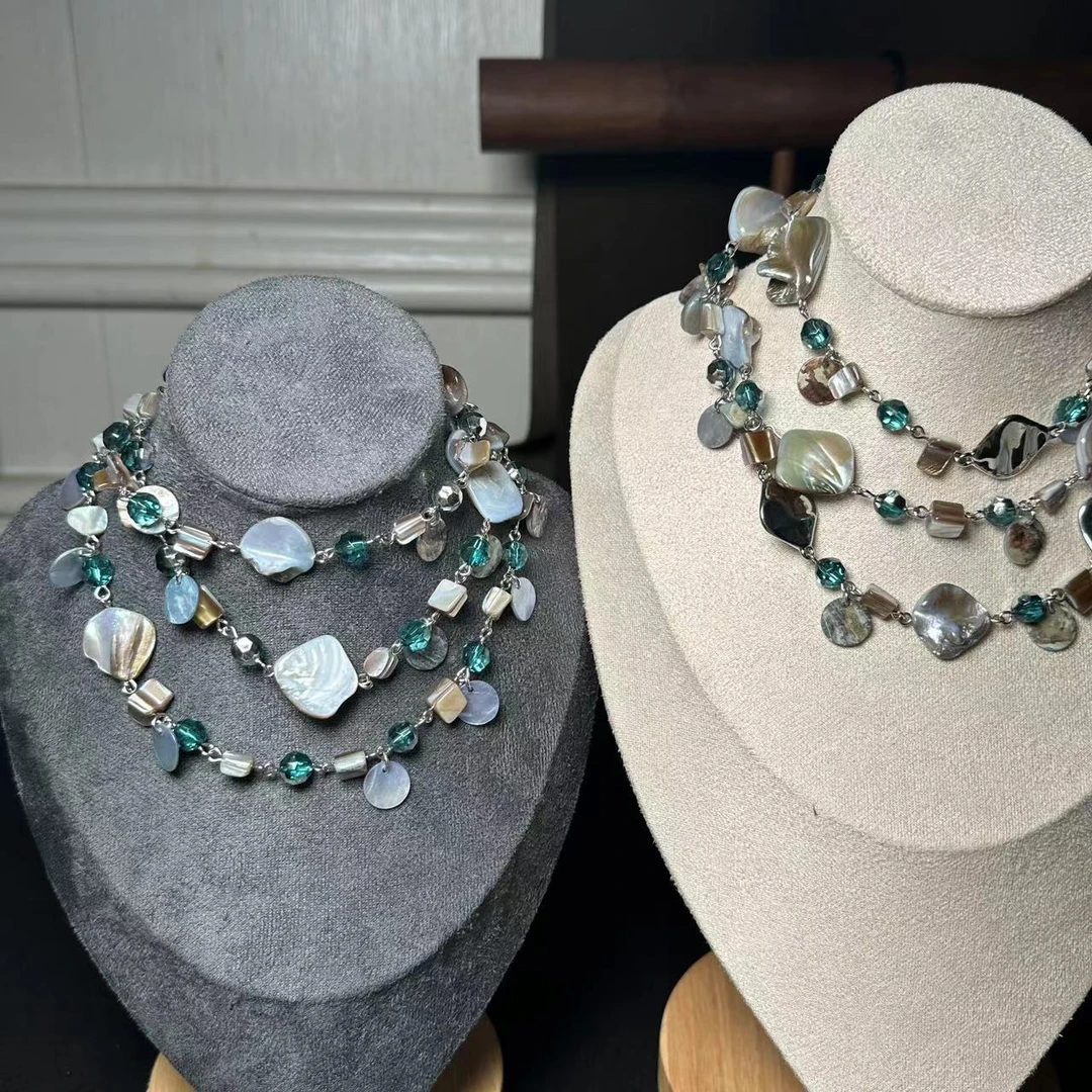 非金属亚克力项链 琳琅海洋 牙齿贝长项链 多样性发货