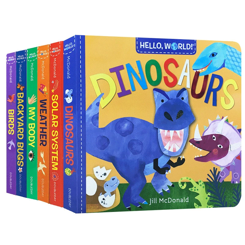 宝宝启蒙英语科普儿童绘本全套6本盒装HELLO,WORLD!你